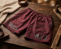 Maroon ‘Fools Den’ lightweight running shorts